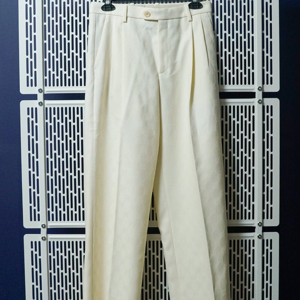GUCCI	GG STRAIGHT WOOL PANTS	size 38